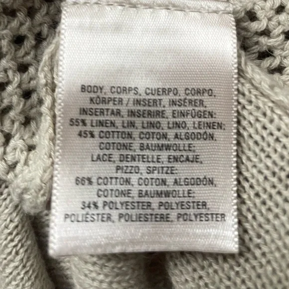 Anthropologie Knitted and Knotted linen blend
Beige Crochet Tunic Dress kaftan - Picture 3 of 6